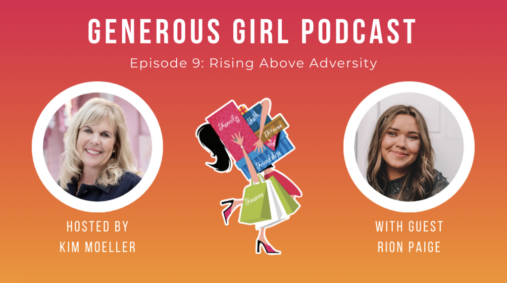 Rion Paige and Kim Moeller recording the Generous Girl Podcast